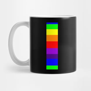 The Letter I in Rainbow Stripes Mug